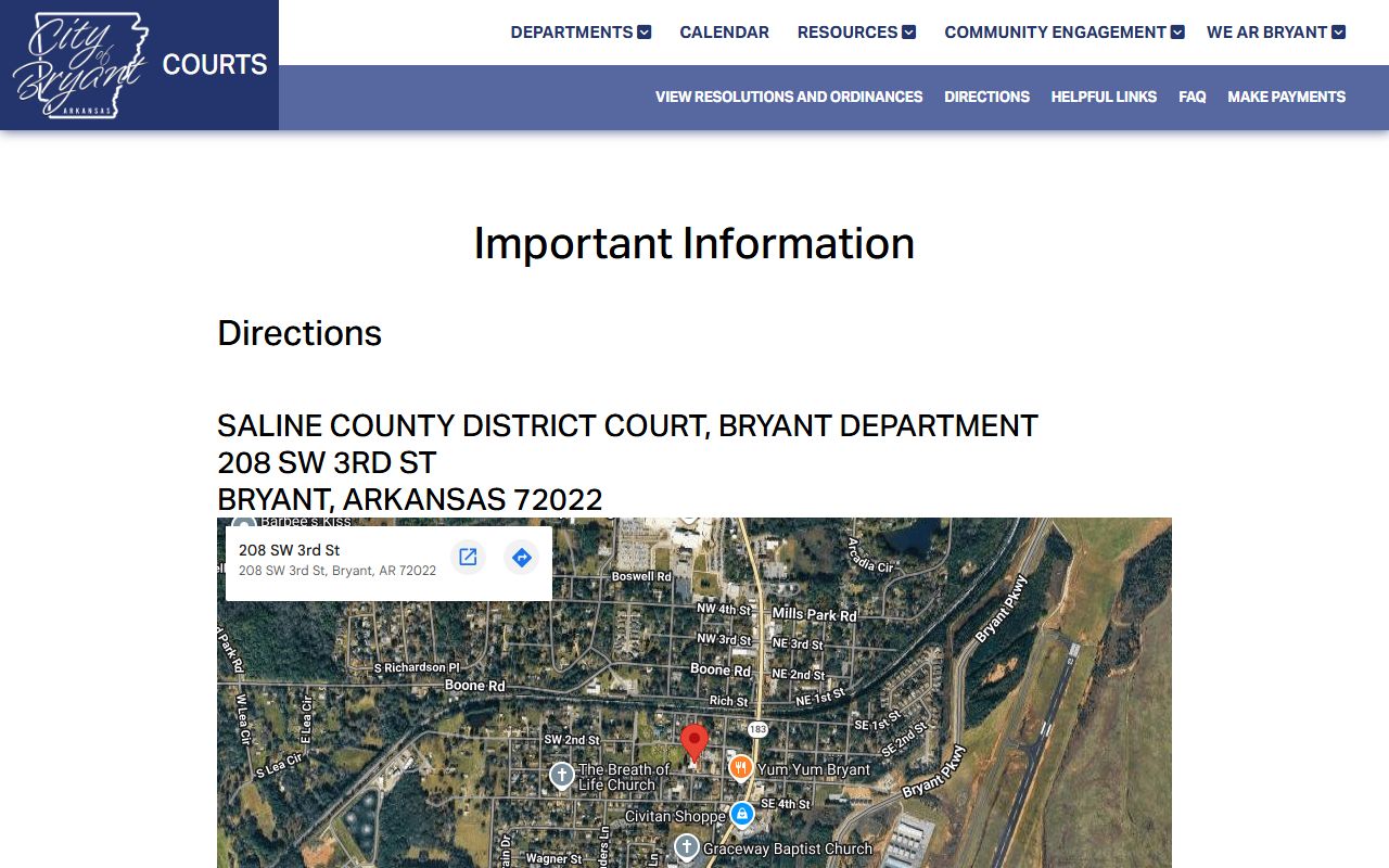 Bryant District Court tied to bench warrants