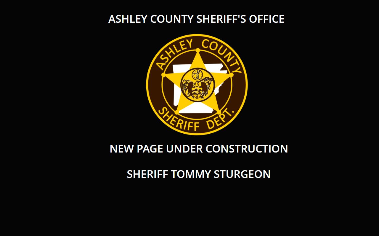 Ashley County Sheriff site for bench warrants