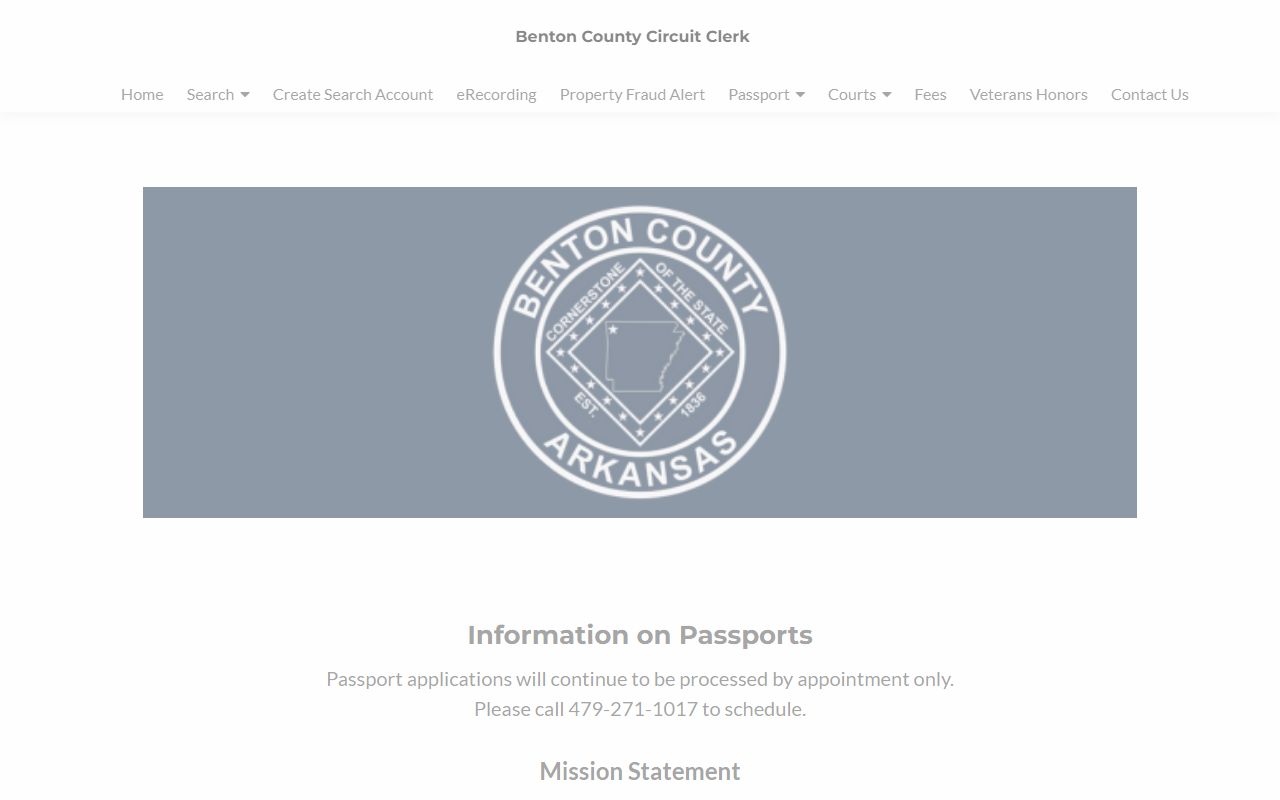 Benton County Circuit Clerk site for bench warrants