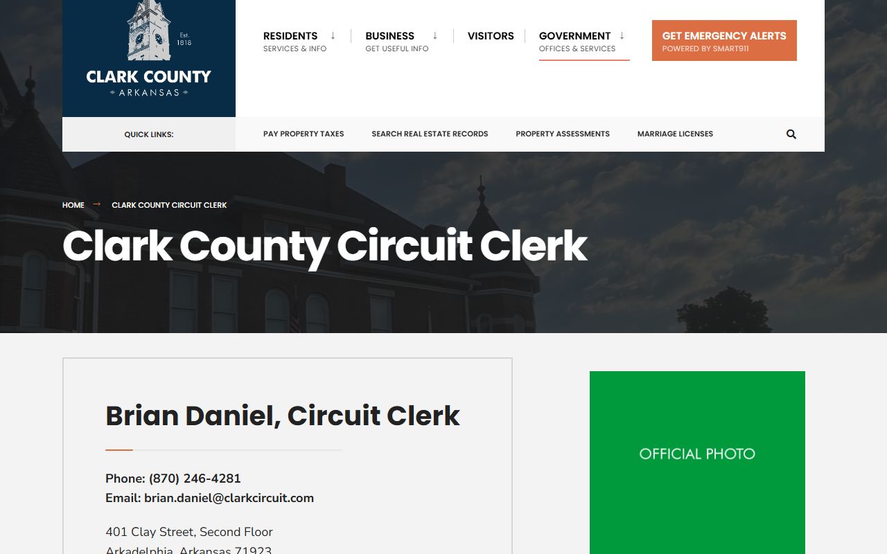 Clark County Circuit Clerk bench warrants page