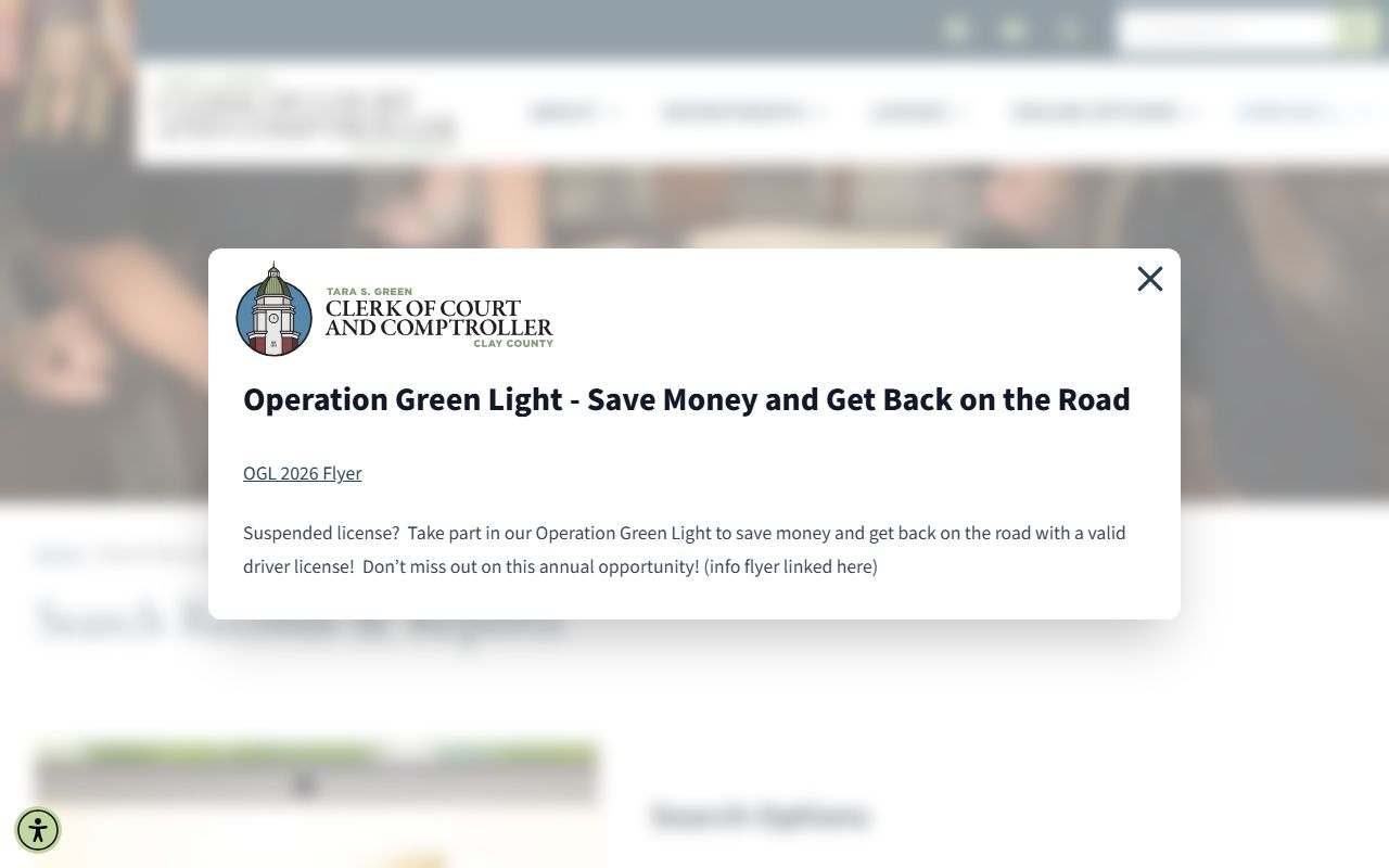 Clay County Circuit Clerk records search for bench warrants