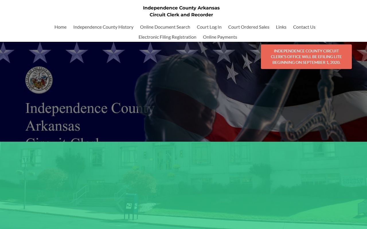 Independence County Circuit Clerk website for bench warrants