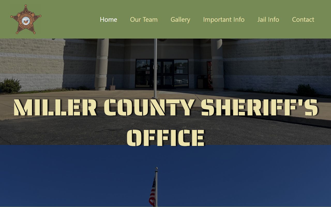 Miller County Sheriff page for bench warrants