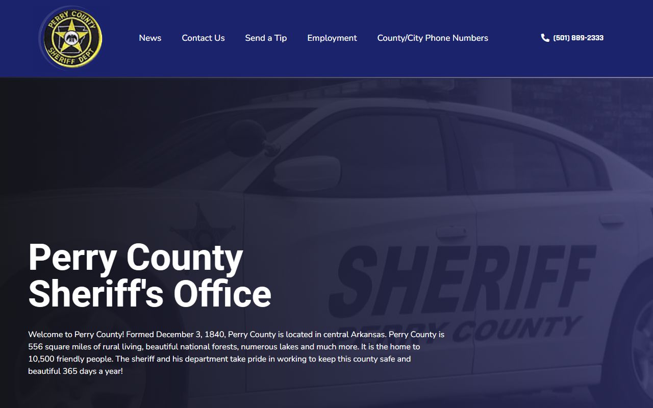 Perry County Sheriff bench warrant page