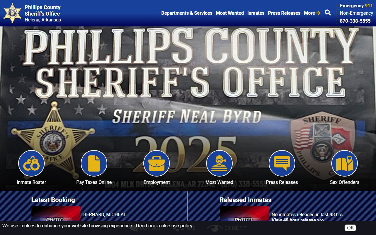 Phillips County Sheriff bench warrant portal