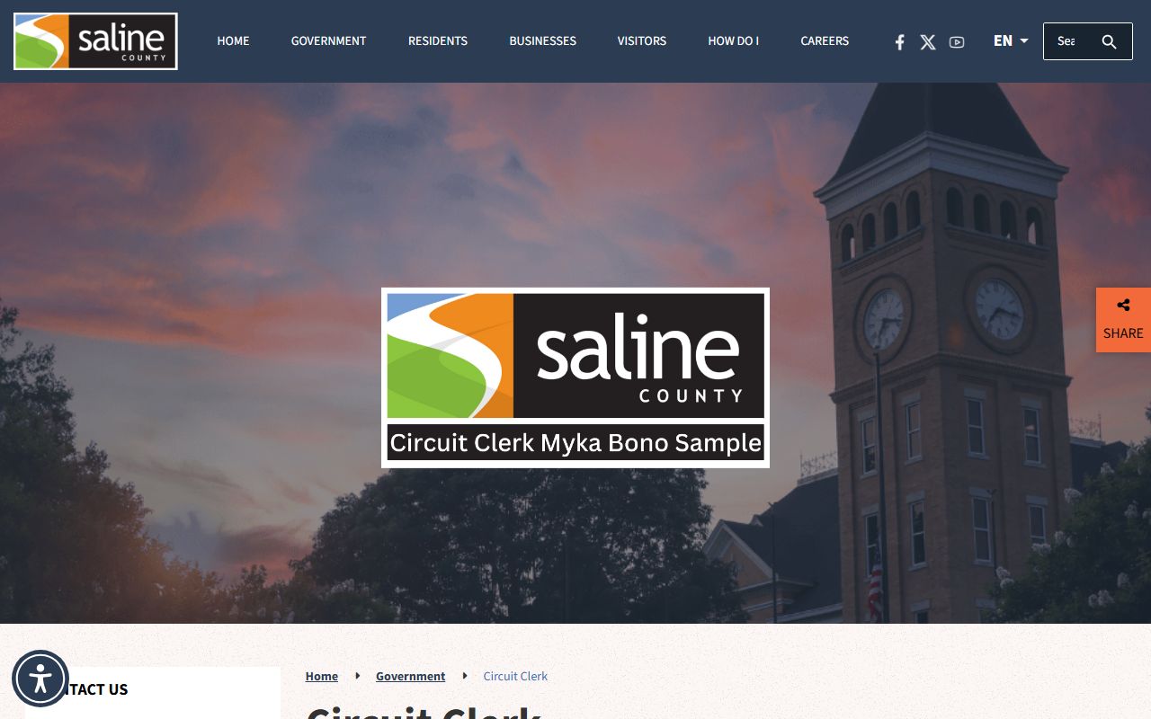 Saline County Circuit Clerk site for bench warrants