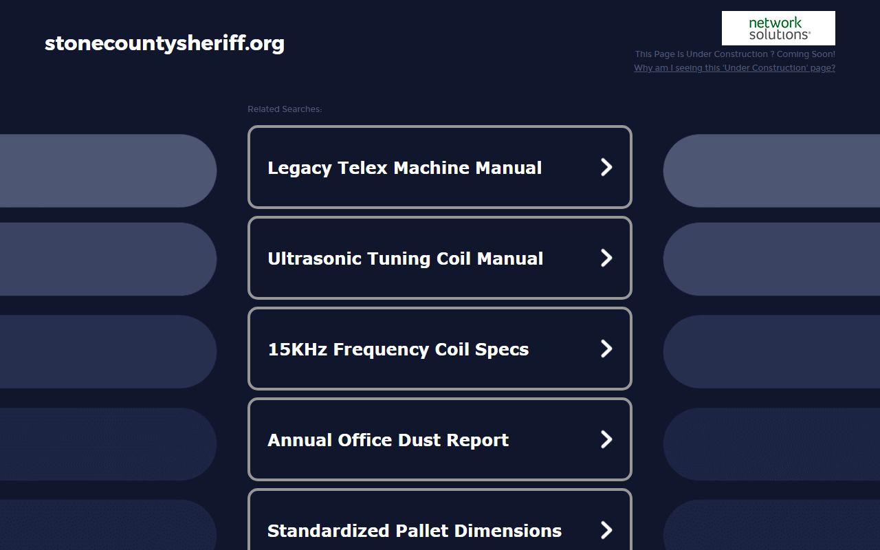 Stone County Sheriff bench warrants page